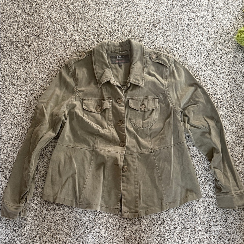 Torrid Olive Green Utility Jacket